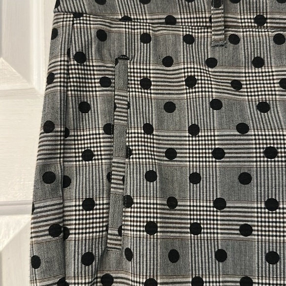 NWOT Women’s Boston Proper Plaid & Polka Dot   Slim Leg Ankle Pants Size 4 - Picture 4 of 8